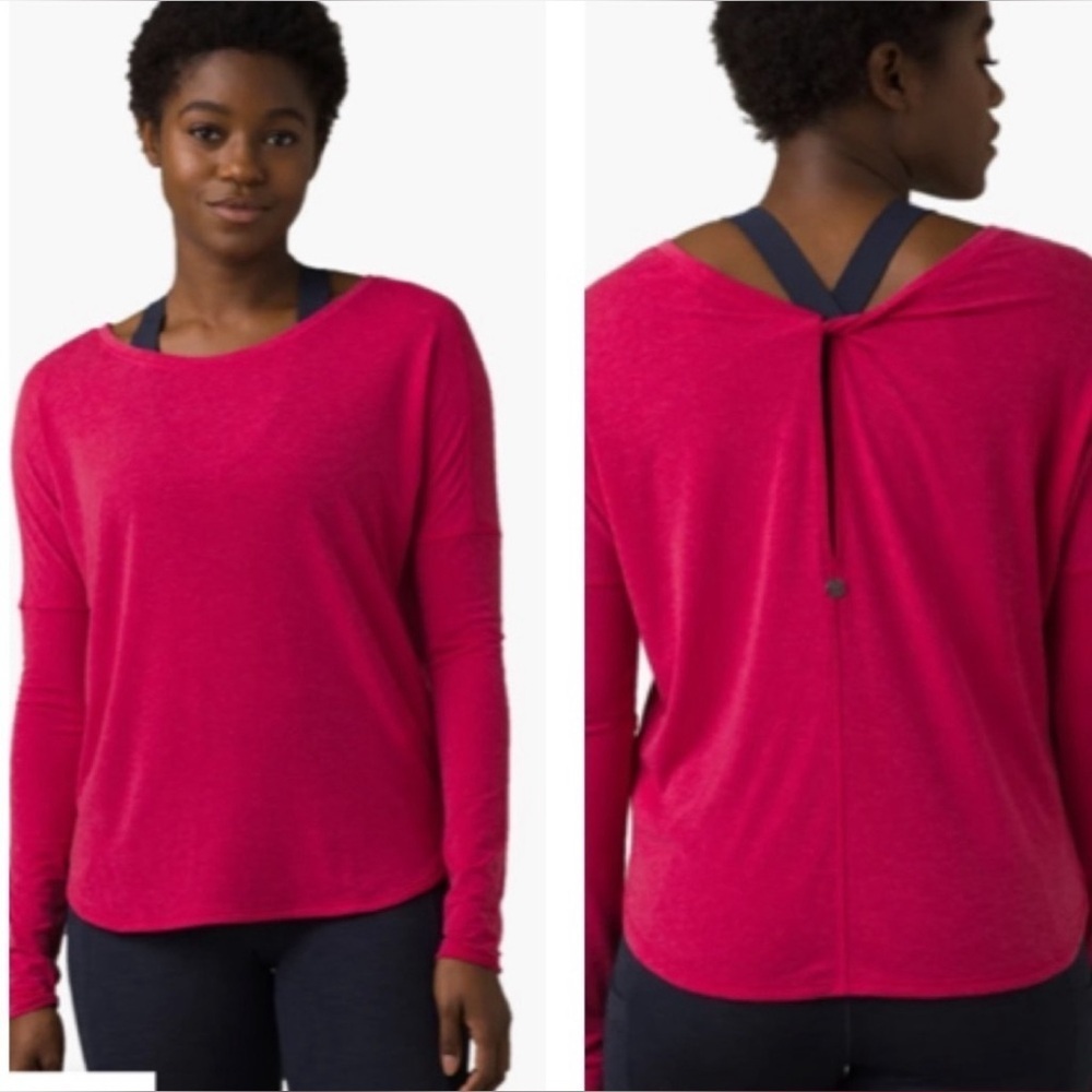Prana Women’s Rogue Twist Back Top Size L Pink Loungewear Athletic Yoga Sport